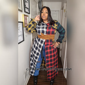 Plaid Me Maxi Cardigan