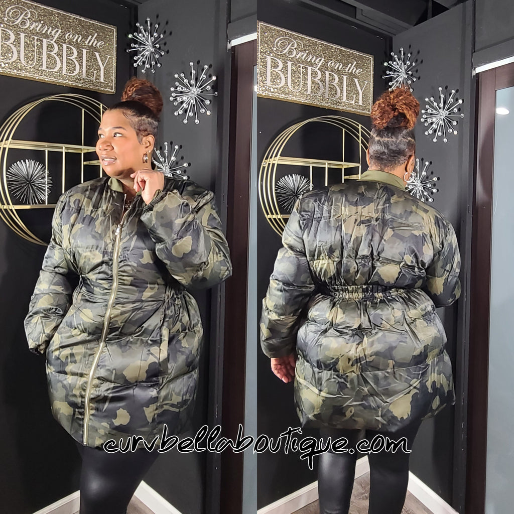 Camo Puffy Coat