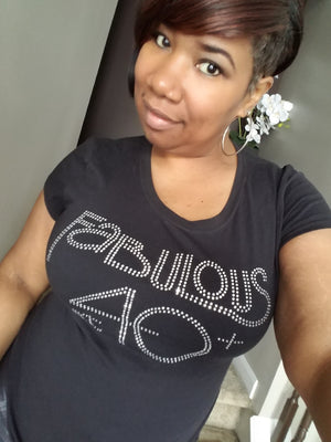 Fabulous at 40+ Bling Tee